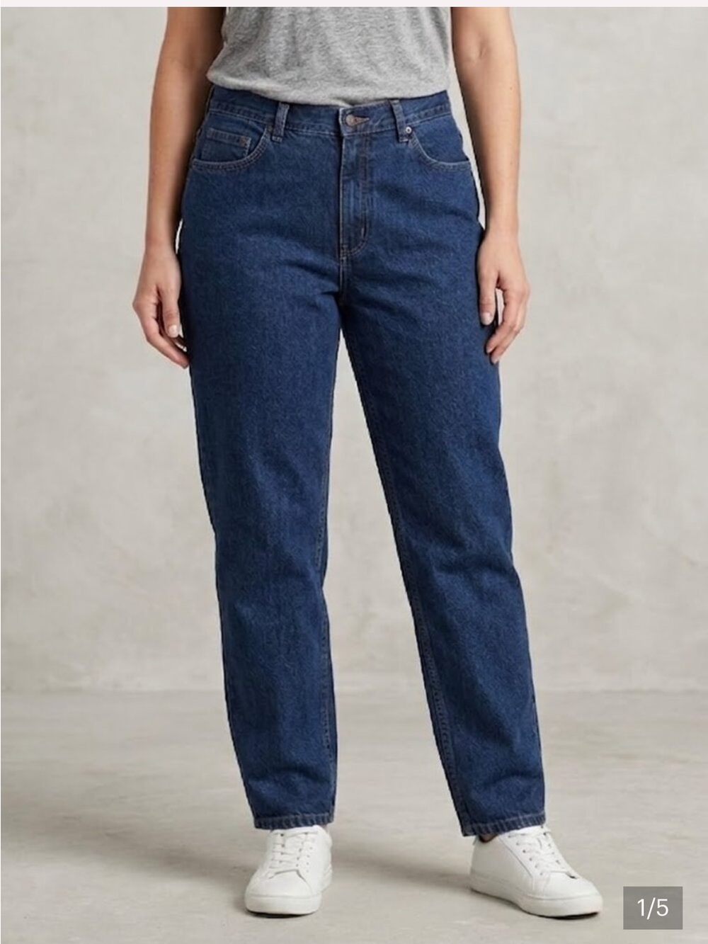 Liz Claiborne High-Rise Straight Leg Jeans - Dark Blue